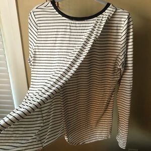 Tulip Cut Striped Long Sleeve T-Shirt